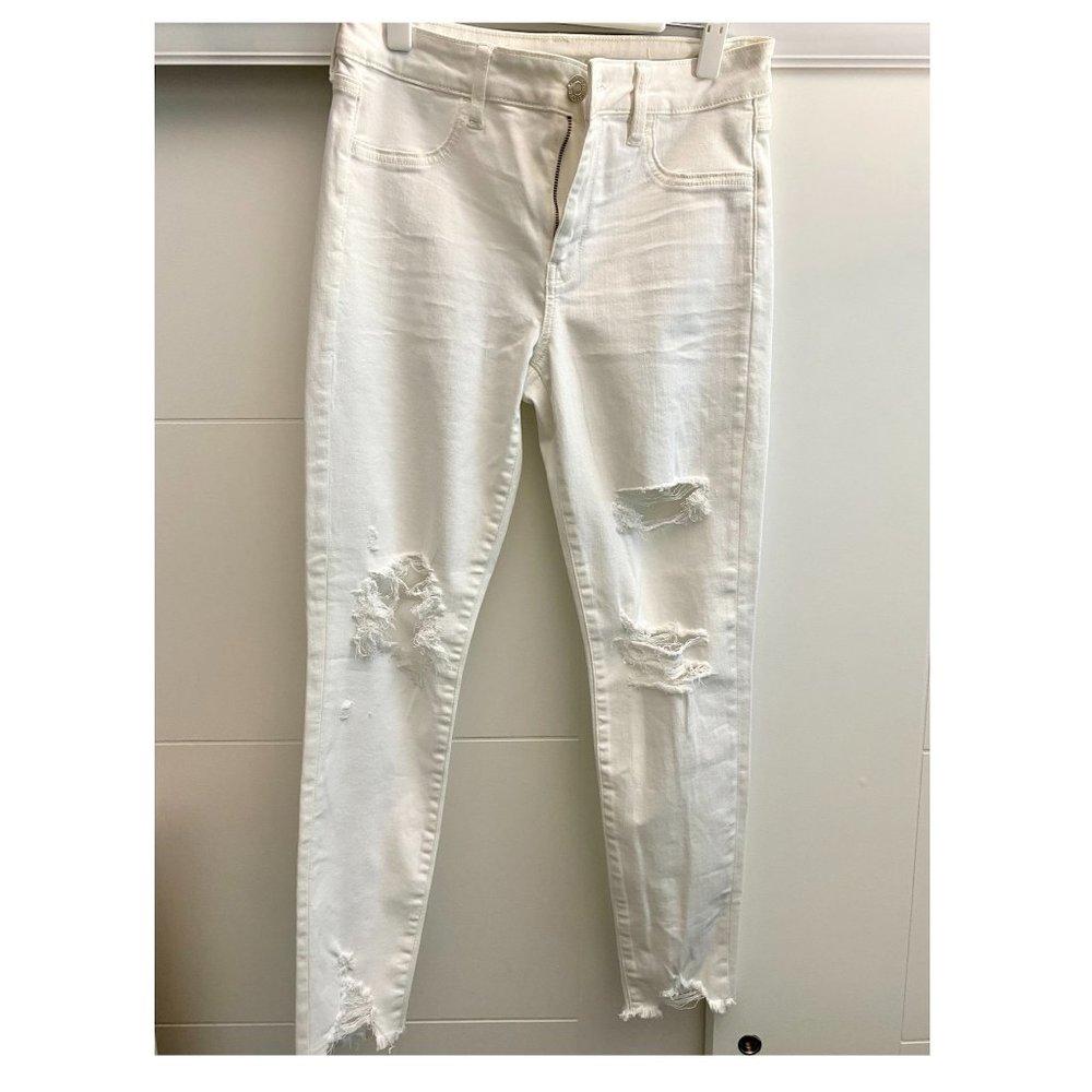 White Distressed Women's Jeans